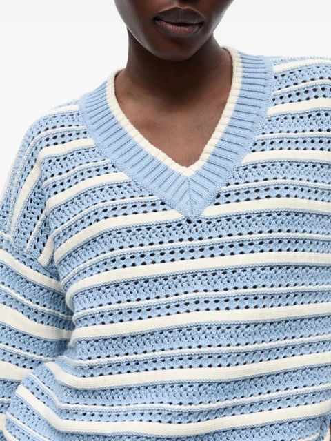 GANNI striped sweater - Blue