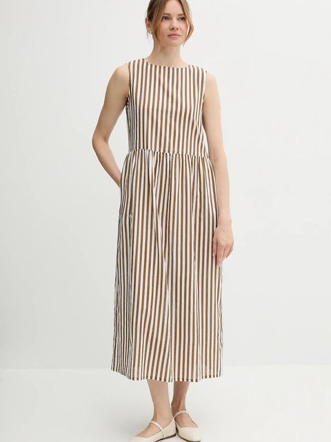 United Colors of Benetton sukienka z domieszką lnu - zdjęcie produktu nr 1