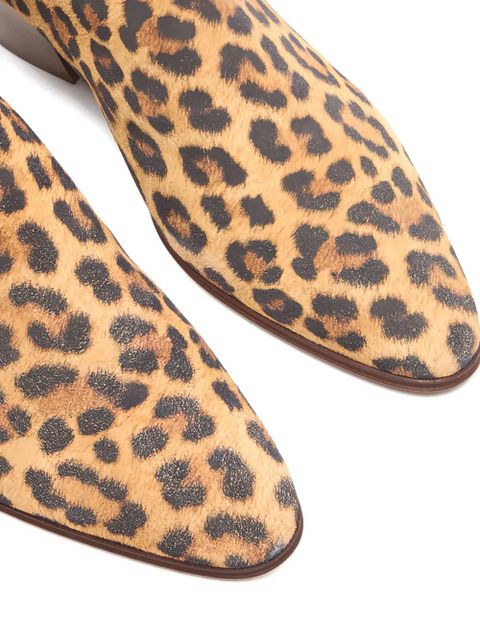 Casadei 50mm leopard-print block-heel ankle boots - Brown - zdjęcie produktu nr 2