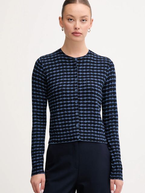 United Colors of Benetton kardigan damski kolor granatowy lekki 12F3D5028 - zdjęcie produktu nr 1