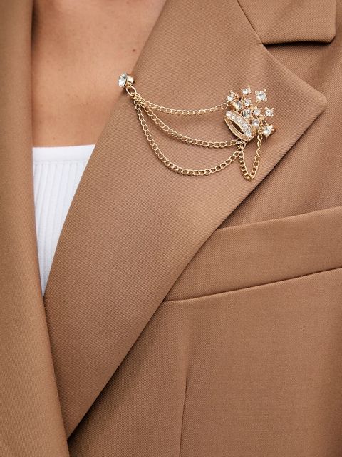 Fracomina marynarka kolor brązowy jednorzędowa gładka FS25WJ3005W66101