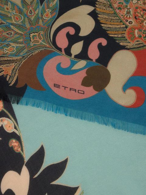 ETRO floral paisley scarf - Blue - zdjęcie produktu nr 2
