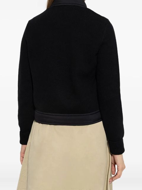 Moncler Grenoble quilted panelled cardigan - Black