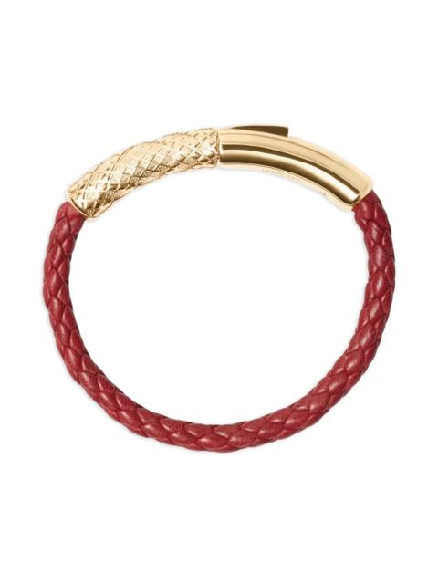 Burberry Check leather bracelet - Red - zdjęcie produktu nr 1
