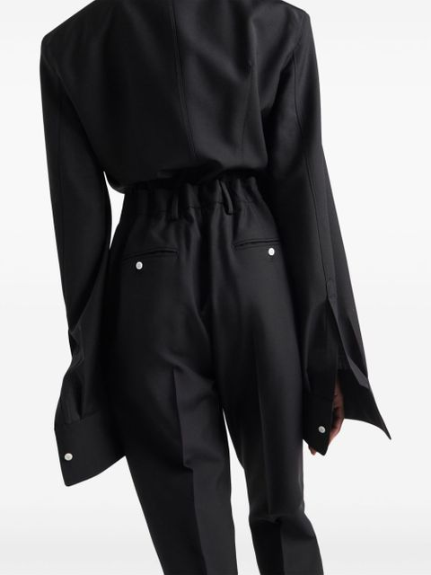 Prada pressed-crease tailored trousers - Black