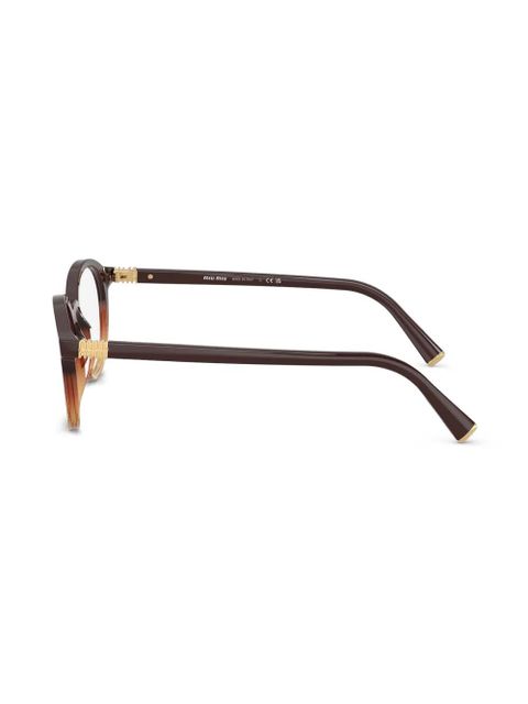 Miu Miu Eyewear round-frame glasses - Brown