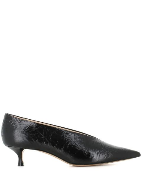 Le Monde Beryl 40mm Babouche leather pumps - Black - zdjęcie produktu nr 1