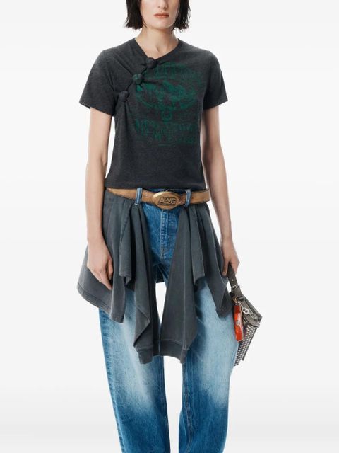 Alexander Wang knotted graphic T-shirt - Black