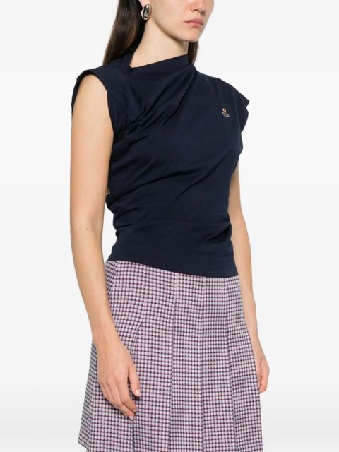 Vivienne Westwood Hebo asymmterical-neck T-shirt - Blue - zdjęcie produktu nr 2