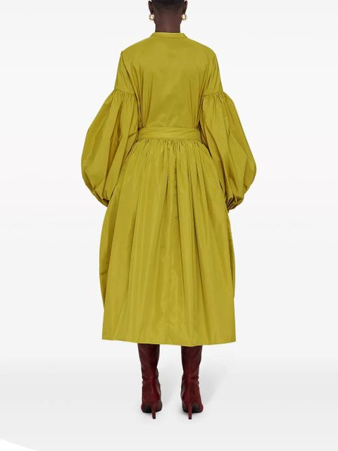 Jil Sander pleated taffeta midi skirt - Yellow