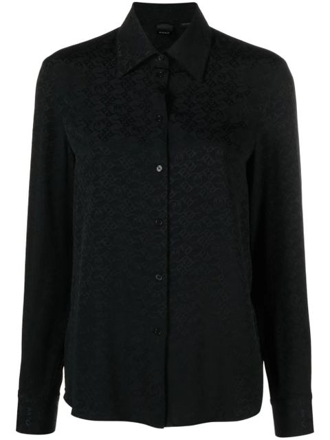 PINKO logo-jacquard shirt - Black - zdjęcie produktu nr 1