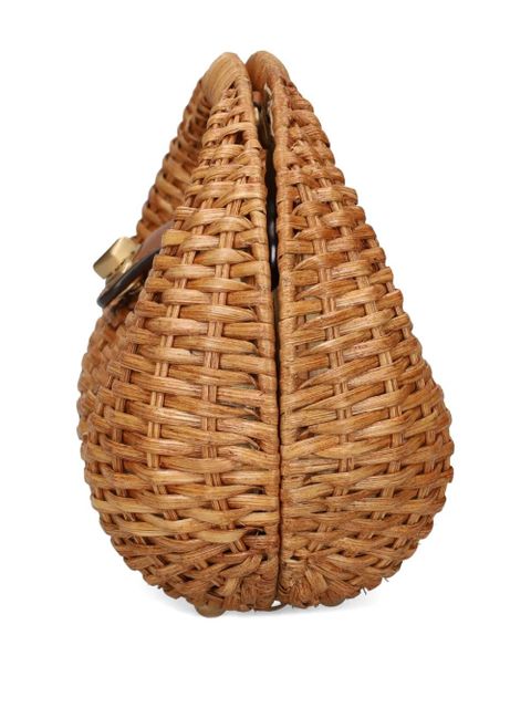 Cult Gaia Lydia woven basket tote bag - Brown