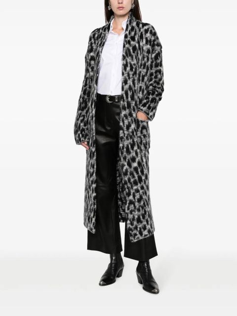 Zadig&Voltaire leopard-print cardigan coat - Grey - zdjęcie produktu nr 2