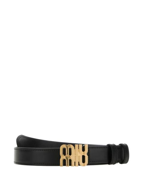 Miu Miu logo buckle belt - Black - zdjęcie produktu nr 1