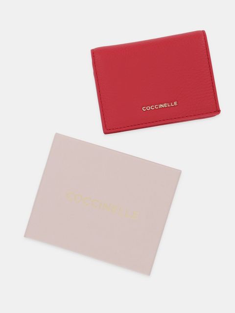 Coccinelle portfel skórzany damski kolor czerwony E2 MW5 17 21 01