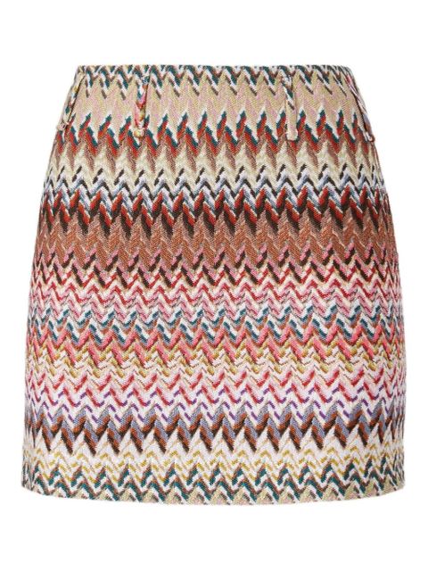 Missoni zigzag-pattern mini skirt - Neutrals - zdjęcie produktu nr 1