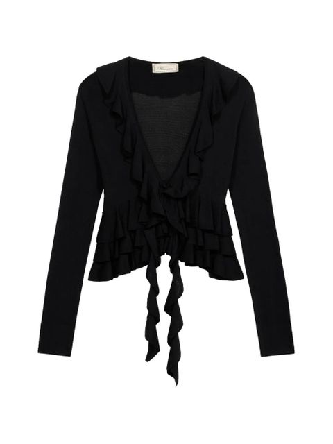 Blumarine ruffled cardigan - Black - zdjęcie produktu nr 1