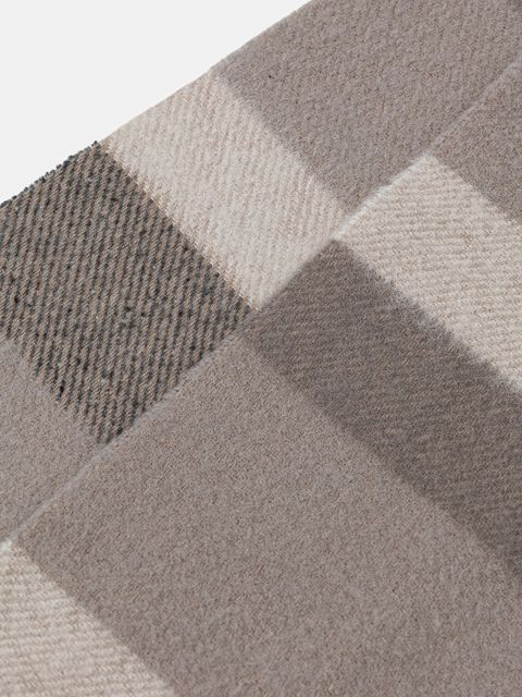 Marc O'Polo szalik z dodatkiem wełny kolor beżowy wzorzysty 510810502113