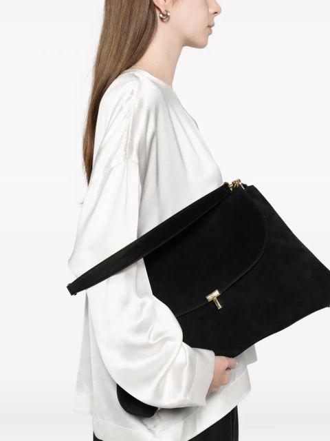 TOTEME T-Lock suede sholder bag - Black - zdjęcie produktu nr 2