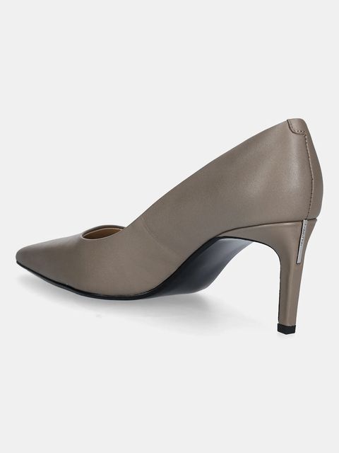 Calvin Klein szpilki skórzane ESS STILETTO 70 kolor brązowy HW0HW02607 - zdjęcie produktu nr 2