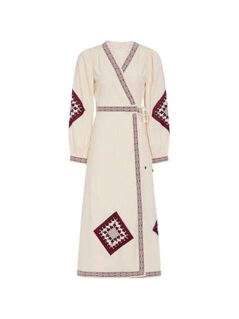 Marie Oliver Naomi embroidered midi dress - Neutrals - zdjęcie produktu nr 1