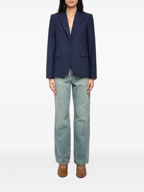 Zadig&Voltaire single-button blazer - 434 BLUEBERRY