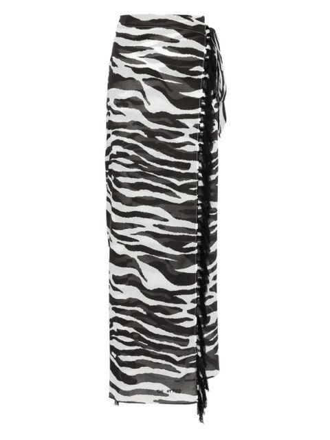 The Attico animal-print pareo - Black - zdjęcie produktu nr 1