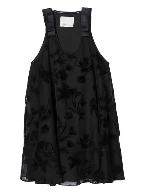 3.1 Phillip Lim embossed-florals mini dress - Black - zdjęcie produktu nr 1