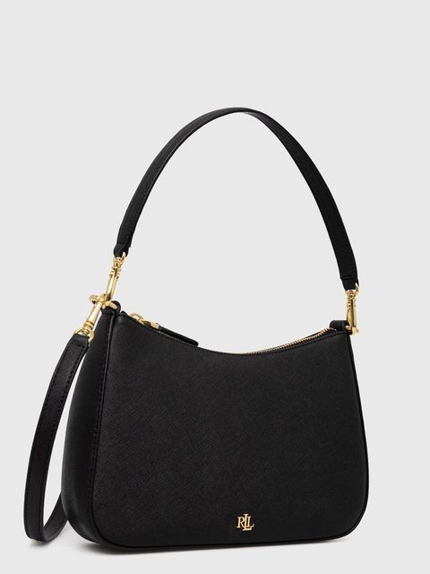 Lauren Ralph Lauren torebka skórzana kolor czarny - zdjęcie produktu nr 1