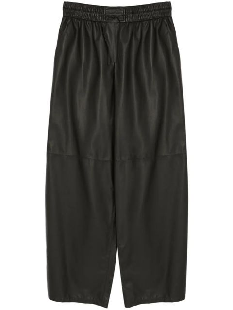 Yves Salomon leather wide-leg trousers - Black - zdjęcie produktu nr 1