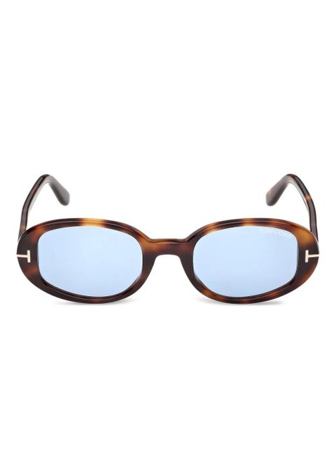 TOM FORD Eyewear oval-frame sunglasses - Brown - zdjęcie produktu nr 1