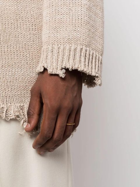 Maison Margiela Numerical semi-polished ring - Gold