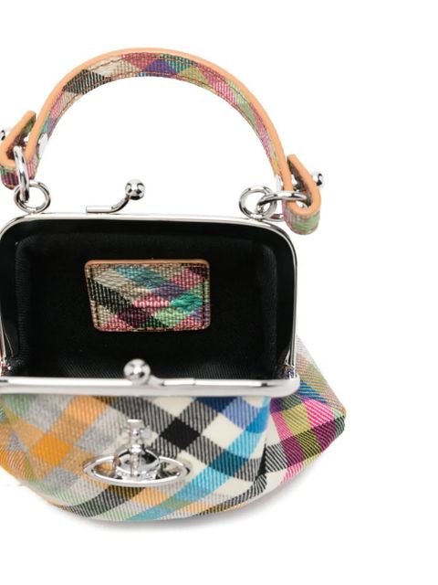 Vivienne Westwood plaid mini bag - White