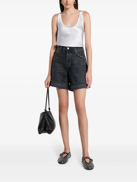 AGOLDE Dame high-waisted denim shorts - Black - zdjęcie produktu nr 2