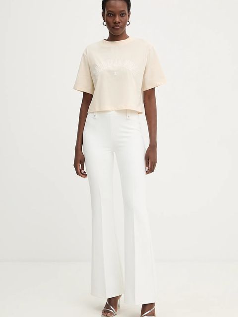 Patrizia Pepe t-shirt bawełniany damski kolor beżowy 8M1798 J387 - zdjęcie produktu nr 2