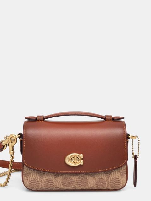 Coach torebka skórzana Cassie kolor pomarańczowy CW566