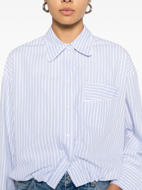 SANDRO strip-pattern shirt - White