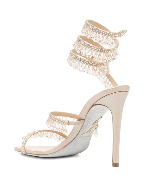 René Caovilla 105mm Chandelier sandals - Neutrals