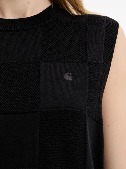 Carhartt WIP square-pattern sleeveless vest - Black