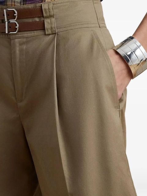 Lauren Ralph Lauren buckle-belt cotton shorts - Neutrals