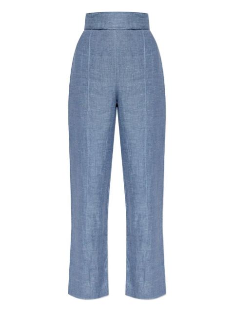 Posse elasticated-waistband crop trousers - Blue - zdjęcie produktu nr 1