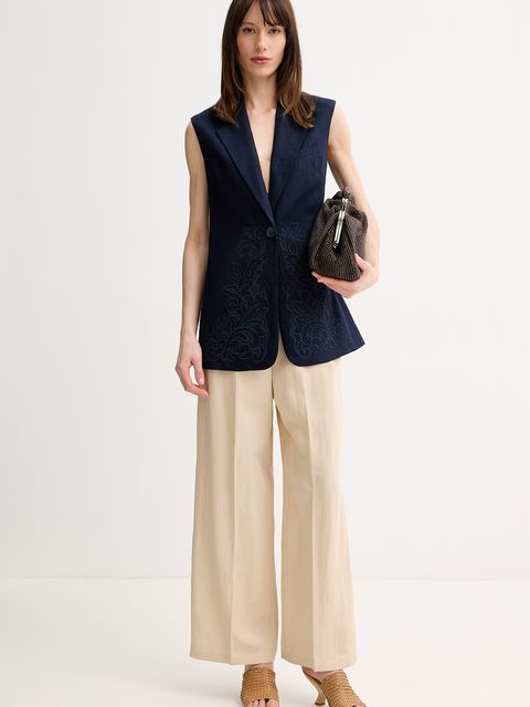 Marella spodnie damskie z lnem Emme by Marella - zdjęcie produktu nr 1