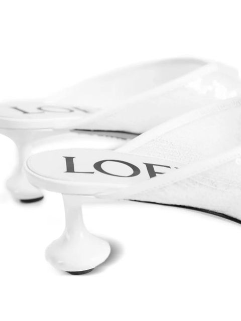 LOEWE 450mm sequin-embellished sculpted-heel mules - White