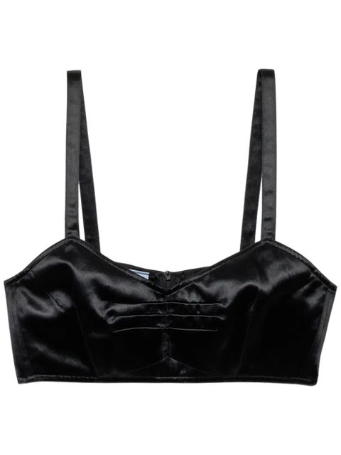 Prada satin bra top - Black - zdjęcie produktu nr 1