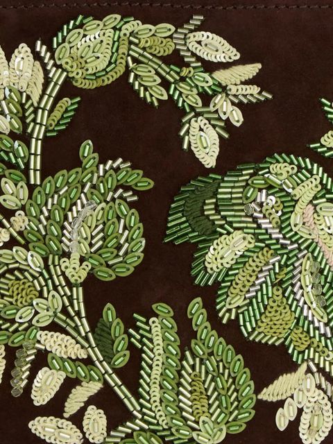 ETRO embroidered suede pouch - Brown - zdjęcie produktu nr 2