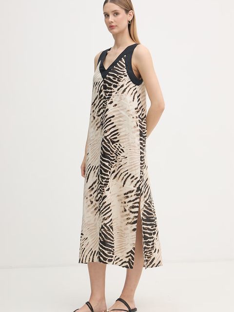 DKNY sukienka letnia lniana - zdjęcie produktu nr 1