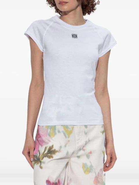 LOEWE logo-embroidered raglan-sleeved T-shirt - White
