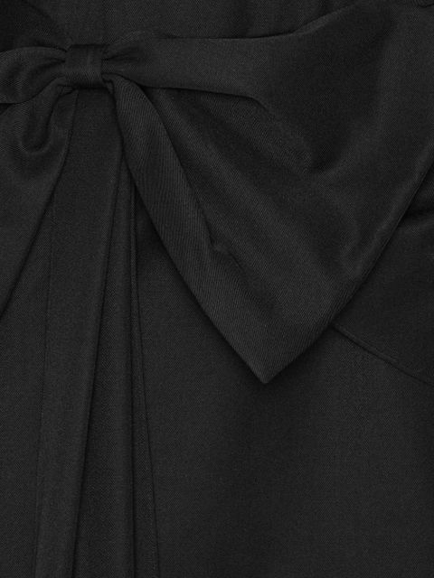 ROTATE BIRGER CHRISTENSEN long-sleeves bow mini dress - Black