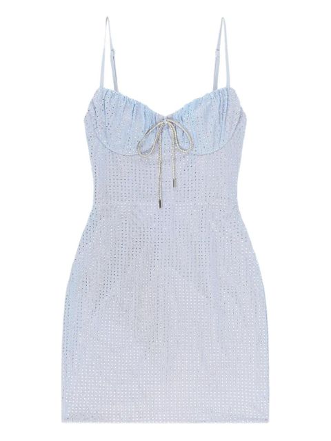 AREA crystal hotfix mini dress - Blue - zdjęcie produktu nr 1