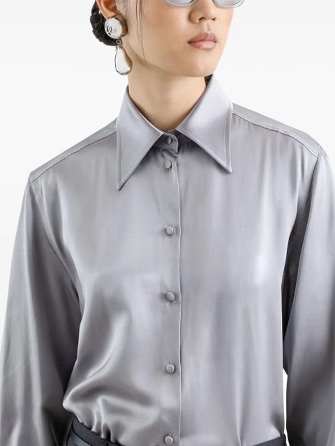 Dolce & Gabbana silk crepe-de-chine shirt - Grey
